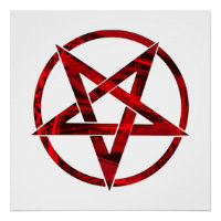 Rotes Teufels-Pentagramm