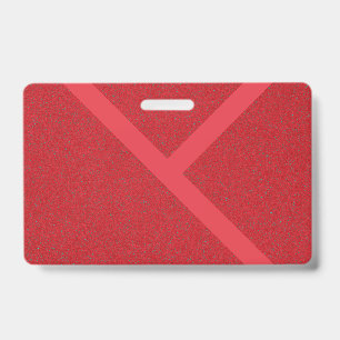 Rotes texturiertes Abzeichen mit fettem X-Design – Ausweis