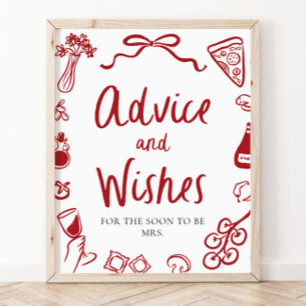 Rotes That's Amore Italienische Pizza-Beratung und Poster