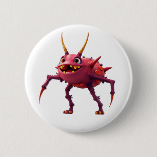 Rotes TickToc Monster - Button