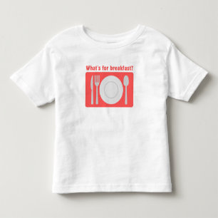 Rotes Tischset Was zum Frühstück ist Kleinkind T-shirt