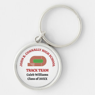 Rotes Track-Team individuell angepasstes High-Scho Schlüsselanhänger