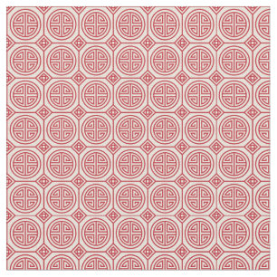 Rotes traditionelles geometrisches chinesisches stoff