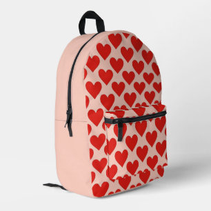 Rotes, traditionelles Herz zum Valentinstag Bedruckter Rucksack