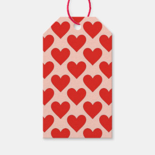 Rotes, traditionelles Herz zum Valentinstag Geschenkanhänger