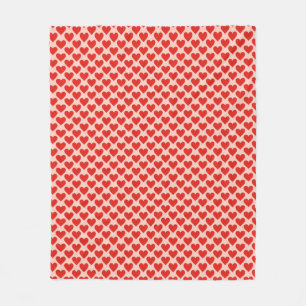Rotes, traditionelles Valentinstag-Herz Fleecedecke