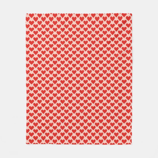 Rotes, traditionelles Valentinstag-Herz Fleecedecke (Vorderseite)