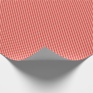 Rotes, traditionelles Valentinstag-Herz Geschenkpapier