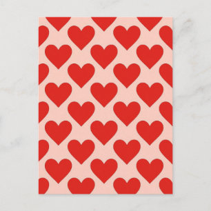 Rotes, traditionelles Valentinstag-Herz Postkarte