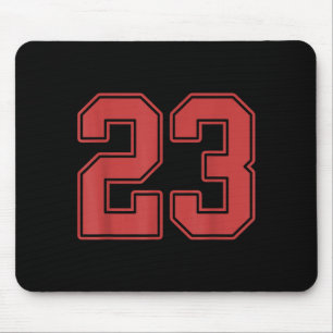 Rotes Trikot Nummer 23 Spieleruniform #23 Mousepad