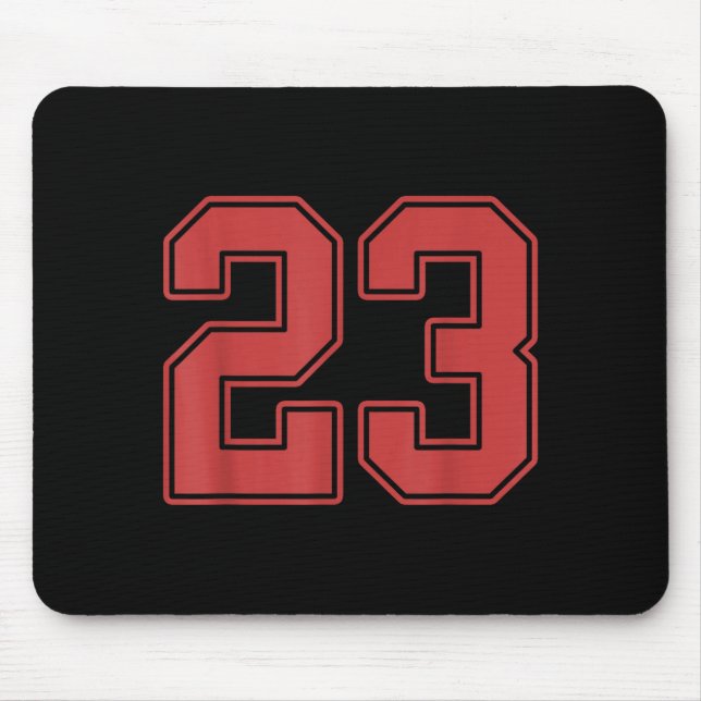 Rotes Trikot Nummer 23 Spieleruniform #23 Mousepad (Vorne)