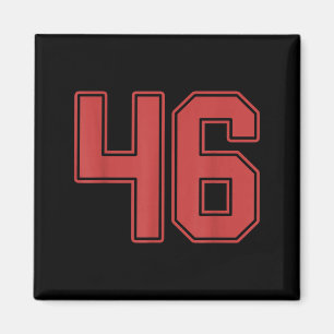 Rotes Trikot Nummer 46 Spieler Uniform #46 Magnet