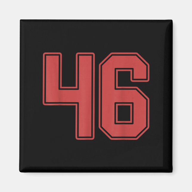 Rotes Trikot Nummer 46 Spieler Uniform #46  Magnet (Vorne)