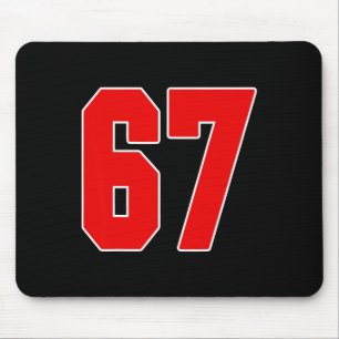 Rotes Trikot Nummer 67 Groß #67 Uniform Lieblingss Mousepad