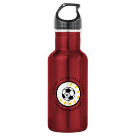 Rotes Trikot Nummer Fußballmannschaft Personalisie Edelstahlflasche