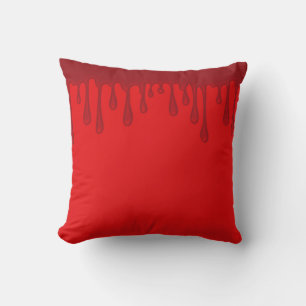 Rotes Tropfen Blut Tropfen Halloween Kissen