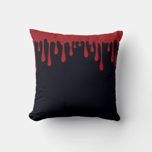 Rotes tropfendes Blut tropft Halloween-Zierkissen Kissen