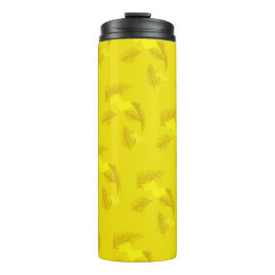 Rotes tropisches Blattlicht Thermosbecher