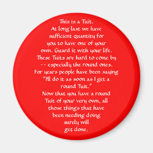 Rotes TUIT Magnet