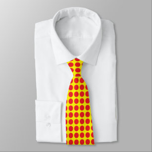 Rotes Tupfen-Gelb Krawatte