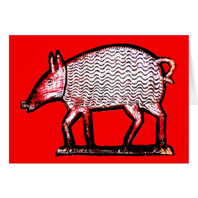 Rotes u. schwarzes Schwein - (Vorderseite (Horizontal))