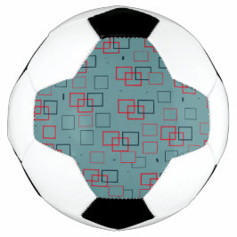 Rotes und Aquamarines Squares Delight Fußball