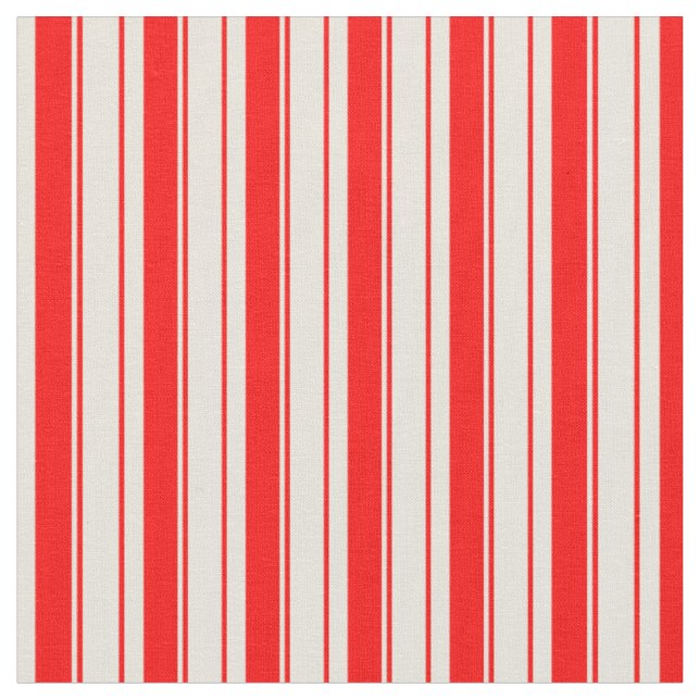 Rotes und Beige Farbmuster der Streifen Stoff (Nahaufnahme)