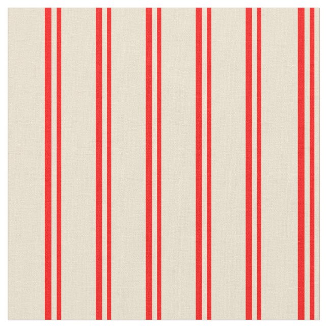 Rotes und Beige gefärbtes Muster Stoff (Nahaufnahme)