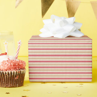 Rotes und beigefarbenes Streifenpapier Geschenkpapier