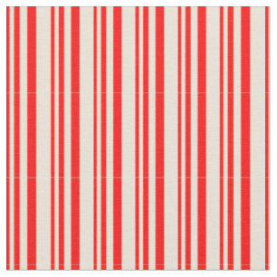 Rotes und Bisque Streifen/Liniertes Muster Stoff