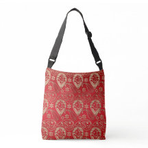 Rotes und blasses Gold Paisley