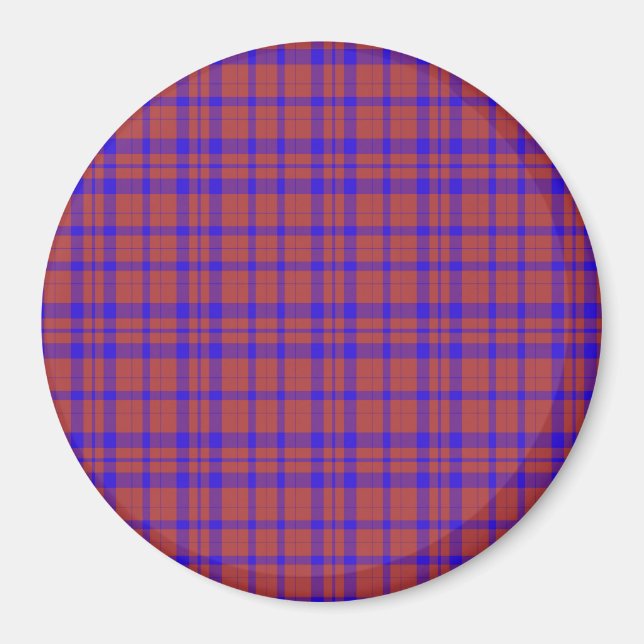 Rotes und blaues geometrisches kariertes magnet (Vorne)