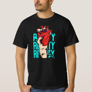 Rotes und Blaues Herz T-Shirt