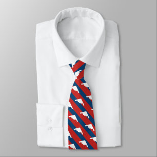 Rotes und blaues Muster B2 Bombermuster Krawatte