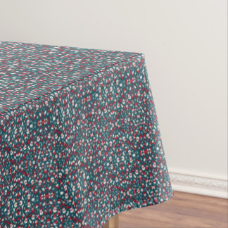 Rotes und blaues Weihnachtsmuster Tischdecke