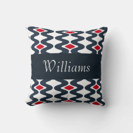 Rotes und blaues wirbelkissen kissen