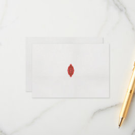 rotes und braunes Design auf weißem Hintergrund Begleitkarte