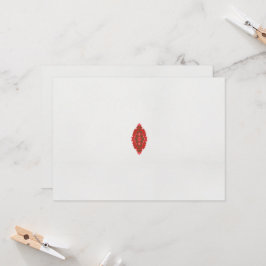 rotes und braunes Design auf weißem Hintergrund Einladung