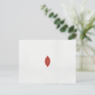 rotes und braunes Design auf weißem Hintergrund Postkarte