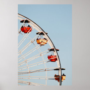 Rotes und braunes Karussell Poster