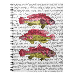 Rotes und gelbes Fantasie-Fisch-Trio Notizblock