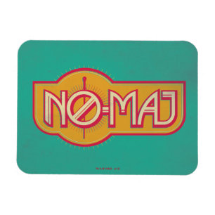 Rotes und gelbes NO-MAJ™-Abzeichen Magnet