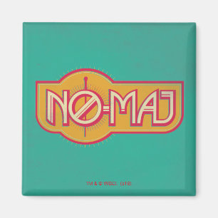 Rotes und gelbes NO-MAJ™-Abzeichen Magnet