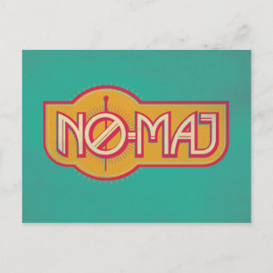 Rotes und gelbes NO-MAJ™-Abzeichen Postkarte