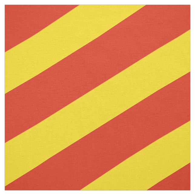 Rotes und gelbes Streifen Stoff (Muster)