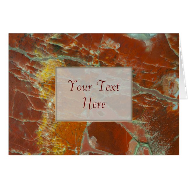 Rotes und Gold Pertrifiziertes Holz (Vorderseite (Horizontal))