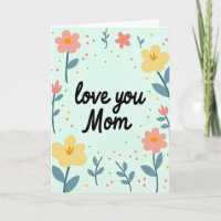Rotes und goldenes Liebes-Mutter-Karte