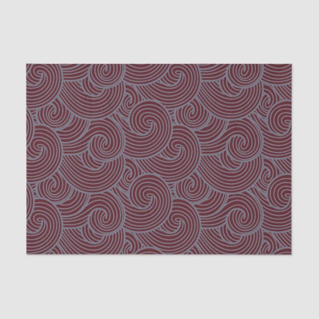 ROTES UND GRAUES Tissue Paper Seidenpapier (Vorderseite)