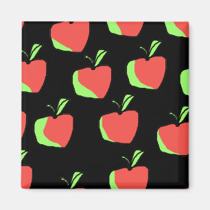 Rotes und grünes Apple kopieren Magnet