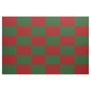Rotes und grünes kariertes Rechteck-Weihnachten Stoff